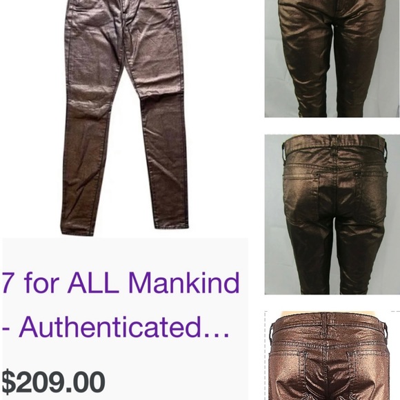 7 FOR ALL MANKIND BRONZE CROPPED JEANS - Picture 3 of 11